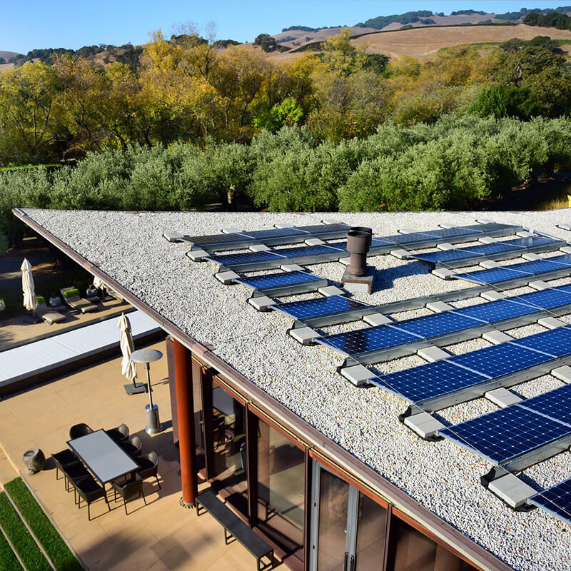 Solar panels being used in Sonoma Microgrid